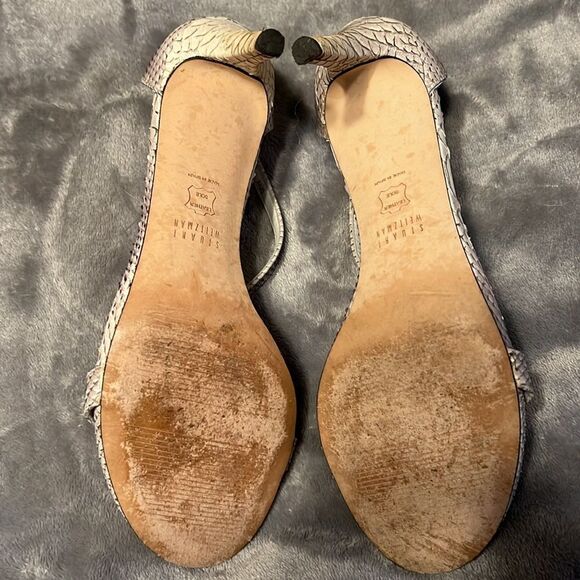 Stuart Weiztman Ivory/Silver Heel - Picture 6 of 7